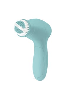 Cosmopolitan Cosmopolitan Electric Facial Cleansing Brush, Soft Facial Pore Cleaner Spin Brush & Derma Polish Machine, Waterproof Deep Pore Cleaning Face Cleanser, Battery Powered, for Women or Men - Blue & Silver 