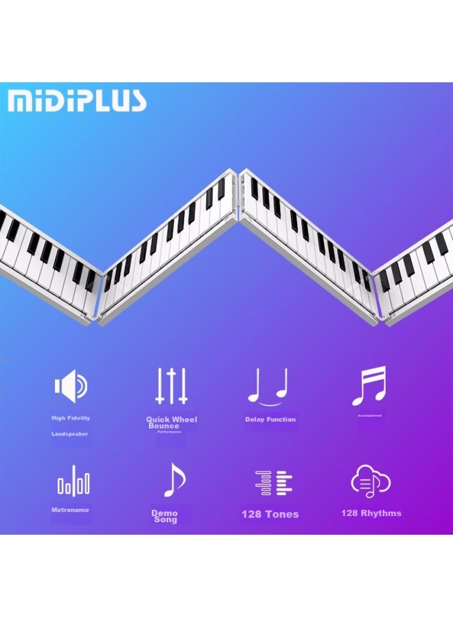 Midiplus 88-key Folding Piano, Portable Electronic Keyboard, Dorm Room Toy Piano, Children's Keyboard, Qixi Festival Gift - Image 5