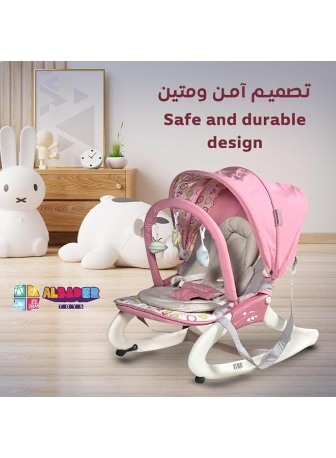 AL BADER Baby Rocking Chair, Baby Swing for Infants Baby Rocker 2 Speeds, With Playing music, Adjustable Rocking Chair With Reclining Backrest, Babys Swings For Newborn, Swing For Infants - Image 4