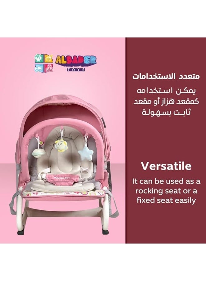 AL BADER Baby Rocking Chair, Baby Swing for Infants Baby Rocker 2 Speeds, With Playing music, Adjustable Rocking Chair With Reclining Backrest, Babys Swings For Newborn, Swing For Infants - Image 3
