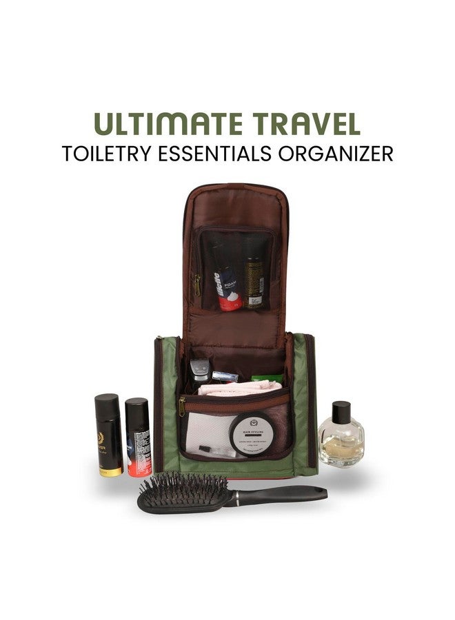 Swiss Military Unisex 5L Water-Resistant Toiletry Bag for Travel with Multiple Compartments, Quick Access Pocket, Durable Zippers, Organizer for Toiletries, Makeup and Essentials-Green - Image 5