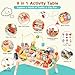 Weilim Wooden Montessori Activity Table for Toddlers Baby Busy Table with Bead Maze Shape Sorter Cars Road Signs Traffic Learning Activity Center Sensory Toys for Birthday Gift Boys Girls 1 Year Old - Image 4