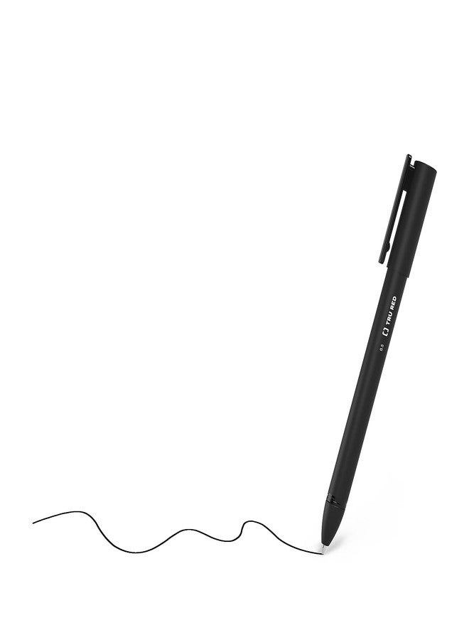 TRU RED Retractable Gel Pens, Fine Point 0.5mm, Black Ink, 24 Pack - Quick‑Dry Pens for Precise, Smear‑Free Writing - Image 3