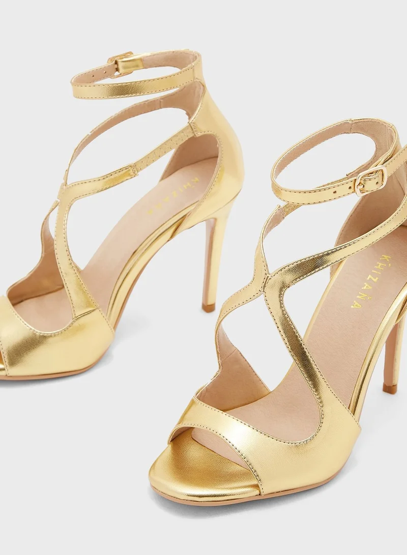 Khizana Curved Strap Ankle Strap Sandal