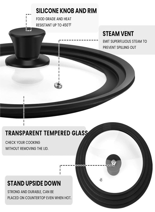 CORYTAO Universal Lid for Pots Pans and Skillets fit 9.5, 10, 11 Inch Diameter Cookware - Image 5