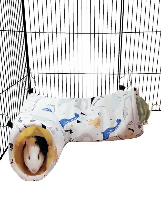 LEFTSTARER Guinea Pig Rat Corner Tunnel & Tubes Collapsible, Dia 3.9in, Fit Hedgehog Piggy Hamster Hide and Shuttle, Corner Hideout - Image 1