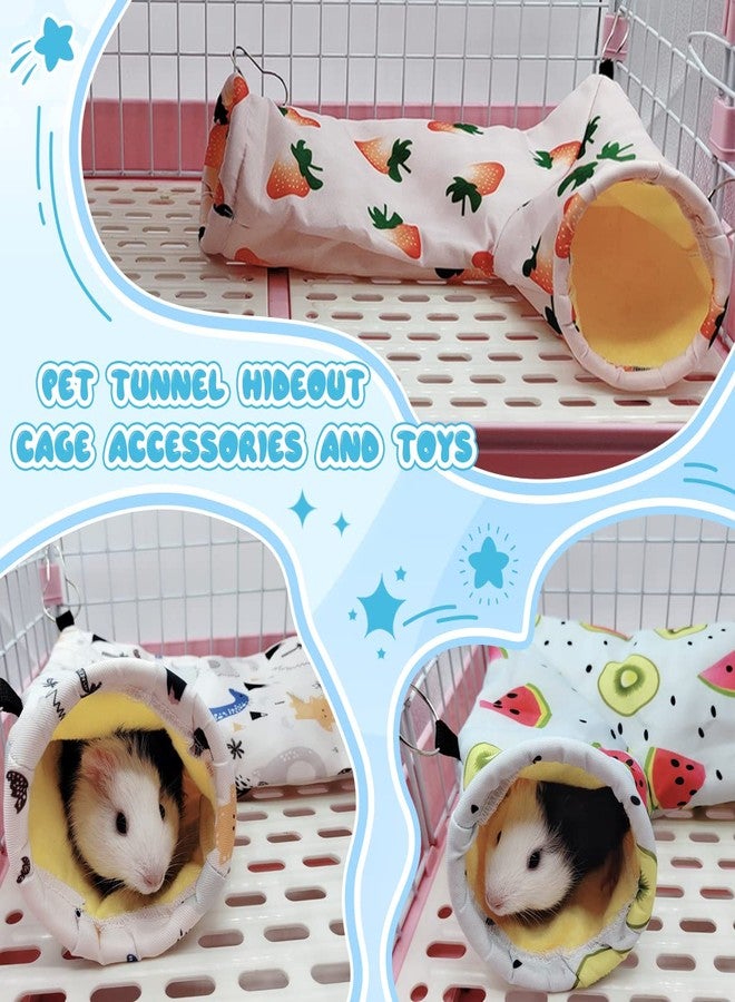 LEFTSTARER Guinea Pig Rat Corner Tunnel & Tubes Collapsible, Dia 3.9in, Fit Hedgehog Piggy Hamster Hide and Shuttle, Corner Hideout - Image 2