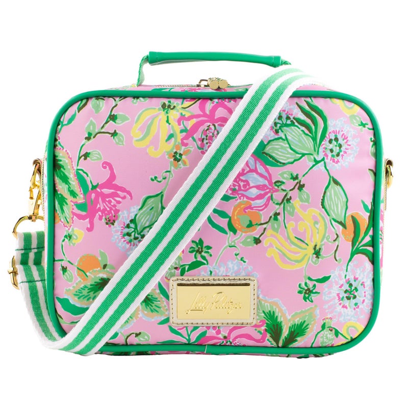 Lilly Pulitzer Insulated Lunch Box for Women, Cute Lunch Cooler Bag with Adjustable/Removable Shoulder Strap, Via Amore Spritzer - Image 1