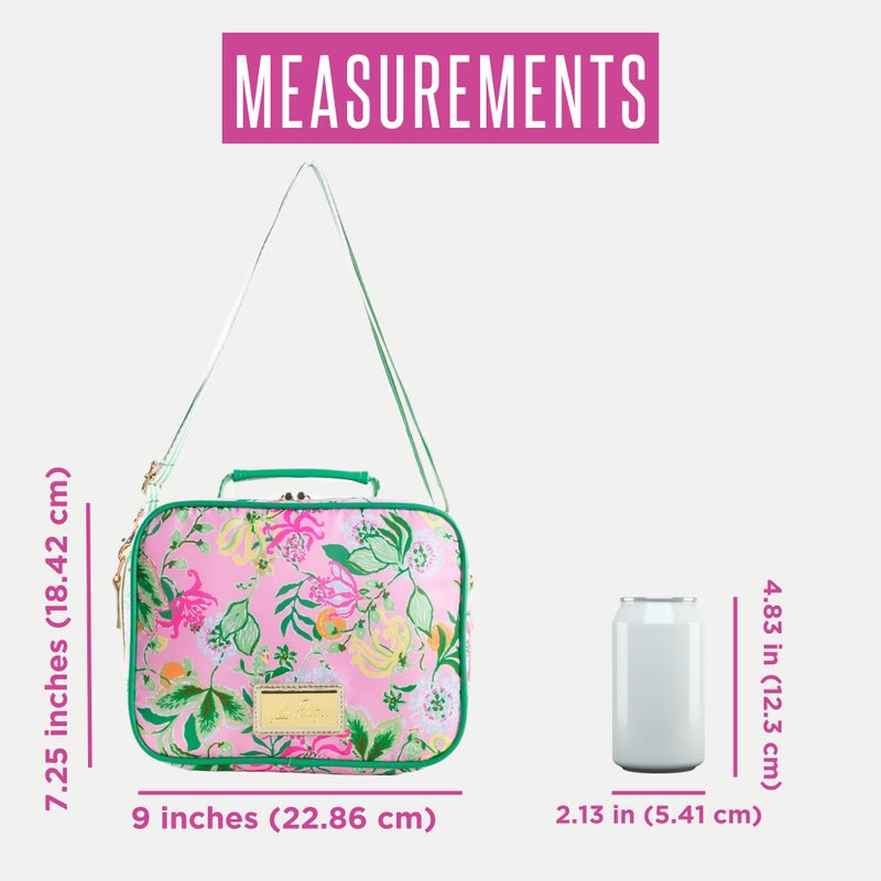 Lilly Pulitzer Insulated Lunch Box for Women, Cute Lunch Cooler Bag with Adjustable/Removable Shoulder Strap, Via Amore Spritzer - Image 2