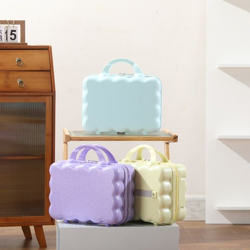 14Inch Makeup Box Suitcase Cute Portable Lightweight Cosmetic Bag Luggage Storage - Image 4