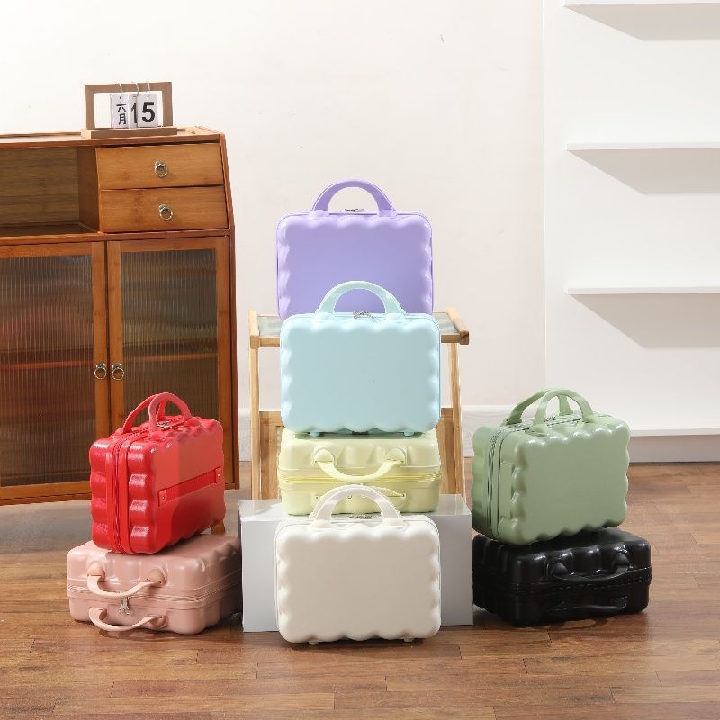14Inch Makeup Box Suitcase Cute Portable Lightweight Cosmetic Bag Luggage Storage - Image 3