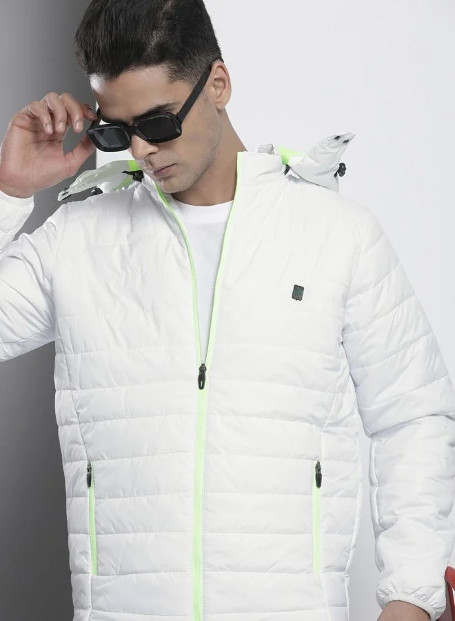 ذا انديان كراج كو The Indian Garage Co Men Slim Fit Solid Round Neck Long Sleeves Jacket
