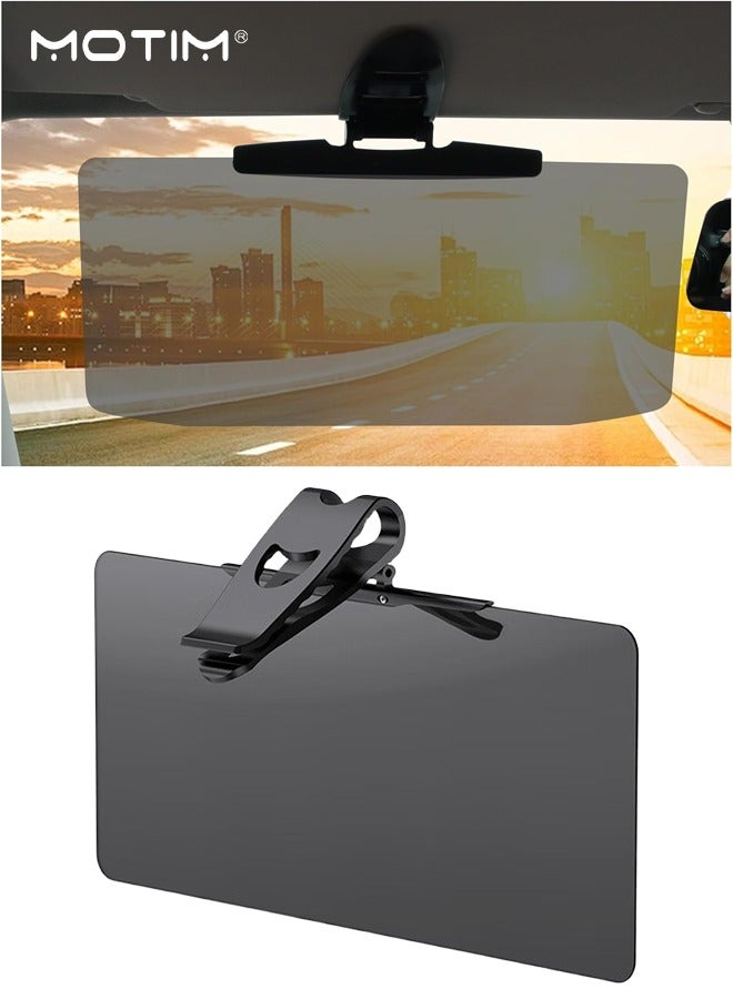 Motim Day and Night Car Interior Sun Visor 350*160 mm, Sun Visor Sunshade Extender, Anti-Glare HD Visor Driver's Protective Goggles for Sunlight, Headlight, Universal Fit for All Vehicles - Image 1