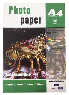 ZCM-HAPPY 100 Sheets A4 High Glossy Sticky Photo Graphic Waterproof Paper  - Image 5