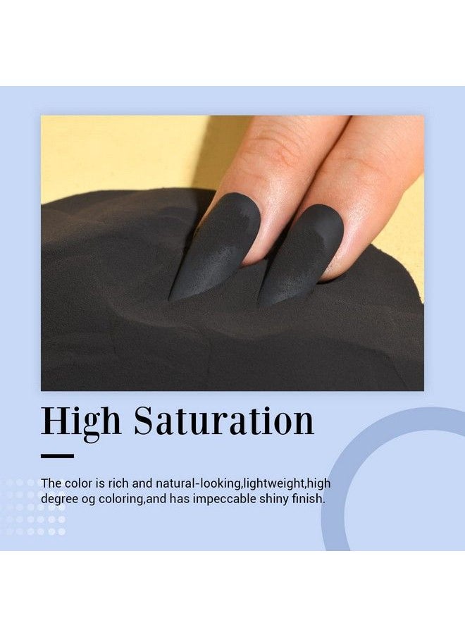 AZUREBEAUTY Dip Powder Black Color Nail Dipping Powder French Nail Art Starter Manicure Salon Diy At Home Odorfree And Longlasting No Needed Nail Lamp Curing 1 Oz  - Image 5