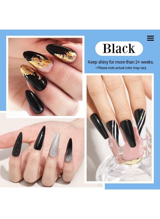 AZUREBEAUTY Dip Powder Black Color Nail Dipping Powder French Nail Art Starter Manicure Salon Diy At Home Odorfree And Longlasting No Needed Nail Lamp Curing 1 Oz  - Image 4