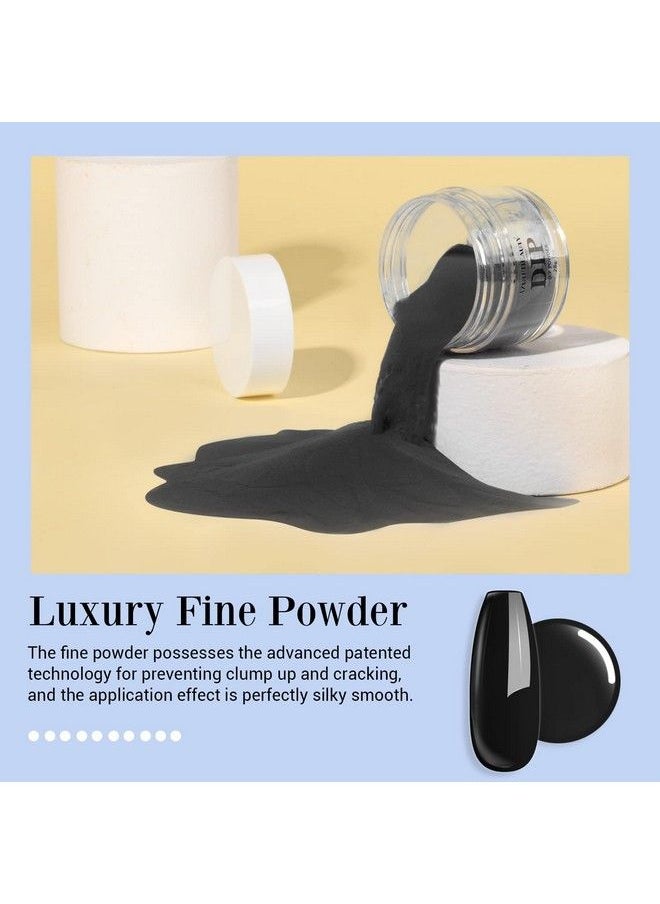 AZUREBEAUTY Dip Powder Black Color Nail Dipping Powder French Nail Art Starter Manicure Salon Diy At Home Odorfree And Longlasting No Needed Nail Lamp Curing 1 Oz  - Image 3