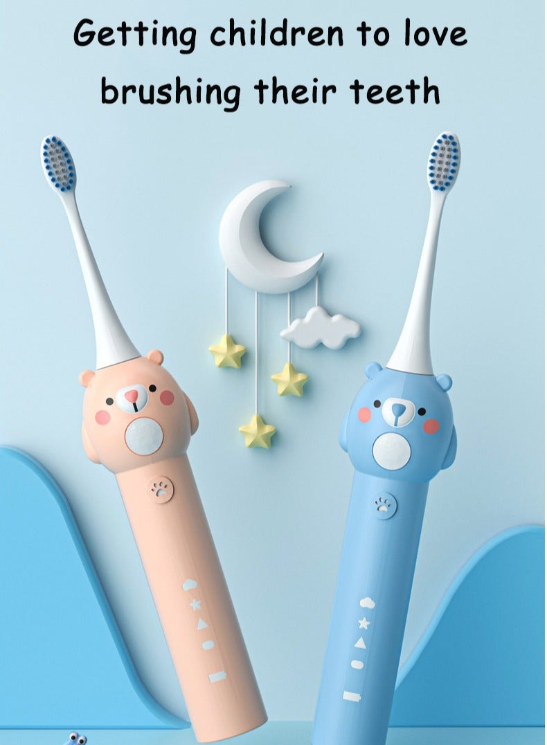 Arabest فرشاة أسنان كهربائية للأطفال، فرشاة أسنان كهربائية لصحة الأسنان، اهتزاز، تبييض متعدد الأوضاع، العناية بالفم - Image 1