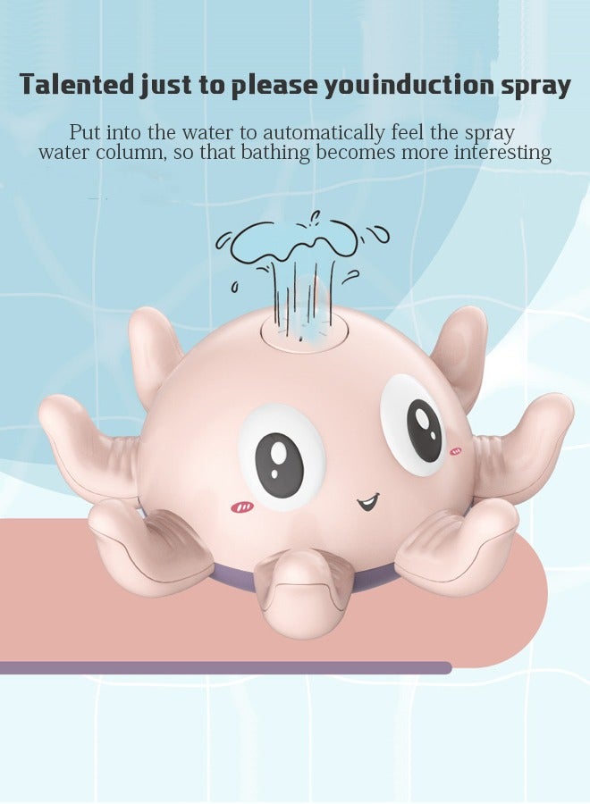 ألعاب حمام الطفل، حمام سباحة قابل لإعادة الشحن مع طبقة مزدوجة مضادة للماء ورذاذ ماء على شكل أخطبوط للأطفال الصغار والرضع والأولاد والبنات - Image 5