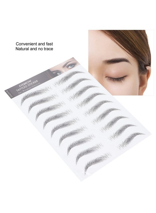 Filfeel 6D Eyebrow Sticker Professional Waterproof Eyebrow Transfer Sticker Eyebrow Makeup Tool for Women and Girls (Black)(BLACK-01) - Image 3