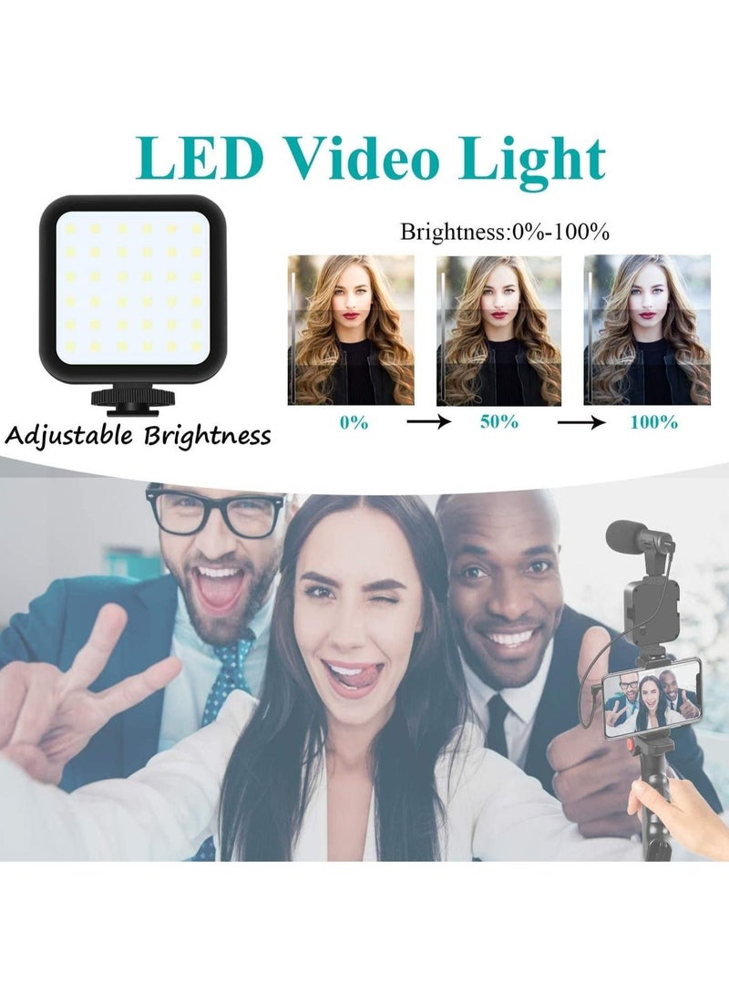 ELTRAZONE smartphone Vlogging Kit for Starter Video Recording, the set with Fill Light + Microphone + Tripod + Phone Clip for YouTube Tiktok Instagram Fitness Yoga  - Image 4