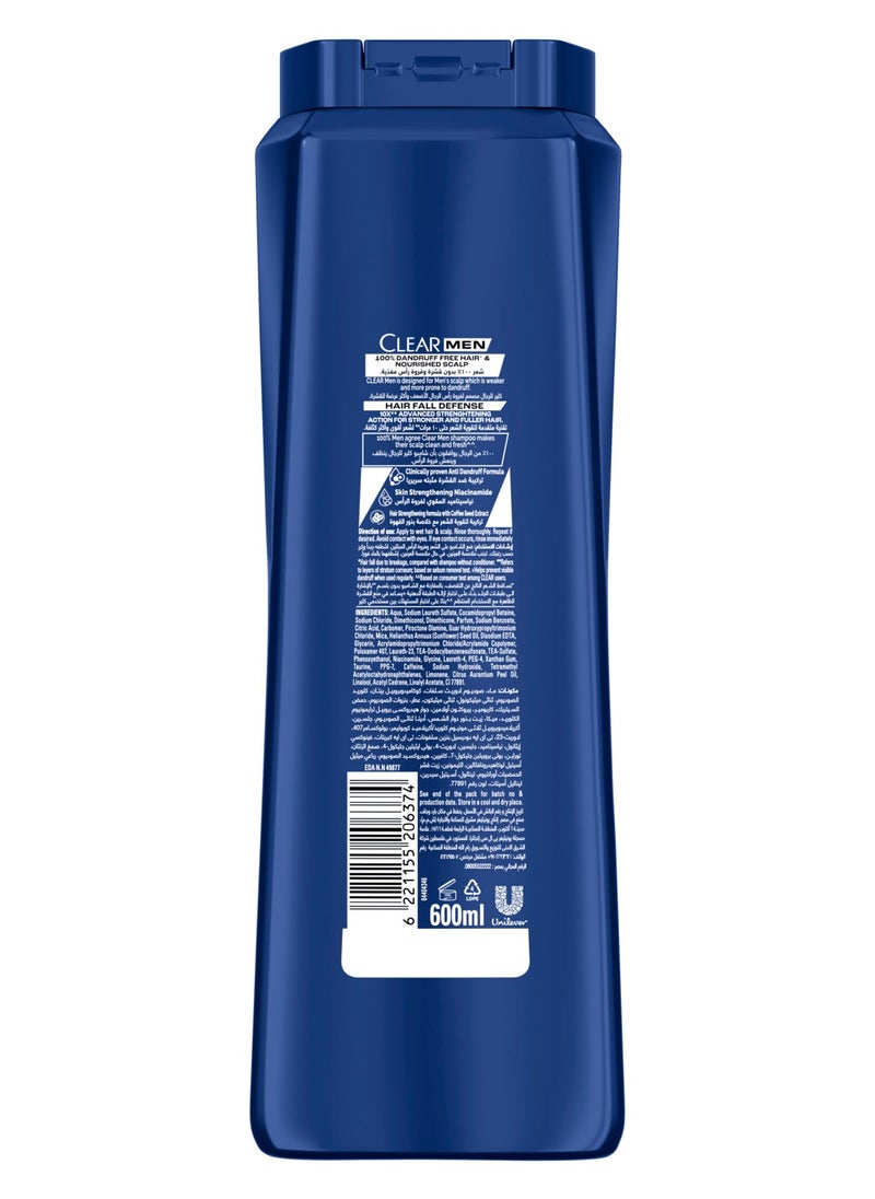 CLEAR Men Anti-dandruff Shampoo Hair Fall Defense, 10X less Hair Fall with Ultra Performance Formula, 600ML  - Image 2