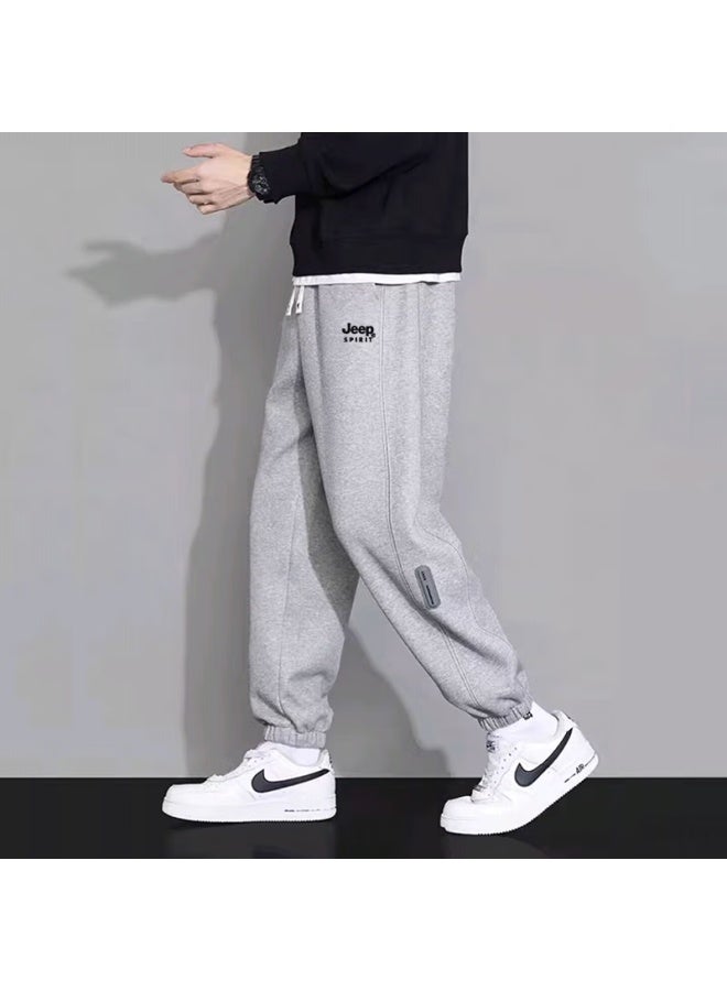 Jeep Spirit Men'S Spring Loose-Fit Jogger Pants Men'S Casual Pants All-Match Comfortable Long Pants Men'S Trousers Black L