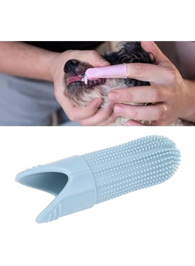 Blue Pet Finger Toothbrush 360 Degree Food Grade Silicone Dog Cat Dental Care Kit - Image 4
