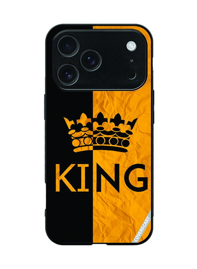 Protective Case Cover For Apple iPhone 17 Pro King Design Black