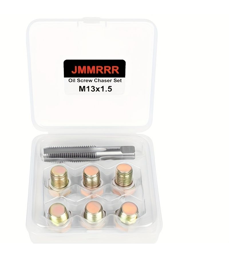 Oil Drain Plug Thread Repair Tool Kit M13 X 1 25mm Rethread Screws Oil Pan Tap Auto Car Tool - Image 1