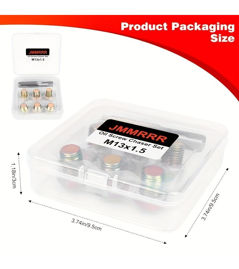 Oil Drain Plug Thread Repair Tool Kit M13 X 1 25mm Rethread Screws Oil Pan Tap Auto Car Tool - Image 2