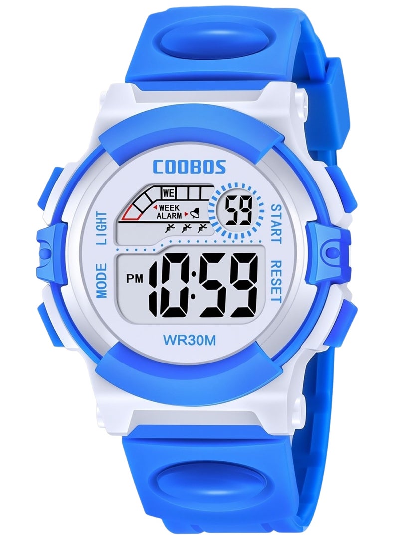COOBOS Kids Water Resistant Rubber Digital Watch - Image 1