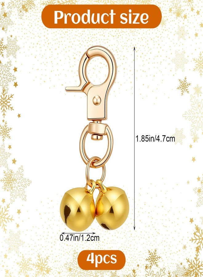 Thrymme 4 Pcs Dog Bell for Collar, Small Bell for Dog Collar with Heavy Duty Snap Clips, Pet Pendant Accessories for Pet Christmas, Training Collars Charm - Image 2