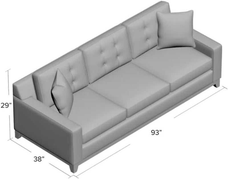 Comfynest 93" Square-Arm Convertible Sofa Bed - Image 2