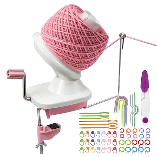 Essovee Yarn Ball Winder Efficiently Yarn Cake Winder with Lower Noise for Crochet Knitting Combo Easy Installation 35 oz Portable Spinner for Crocheting - Image 1