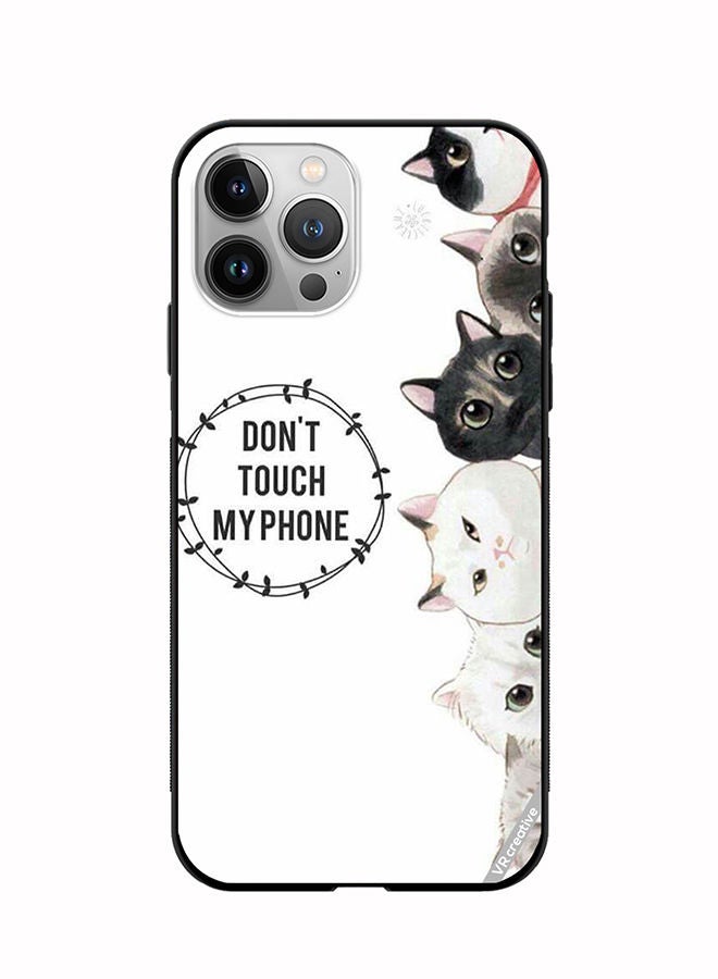 VR CREATIVE Protective Case Cover For Apple iPhone 11 Pro Max Cats Dont Touch My Phone Design Multicolour - Image 1