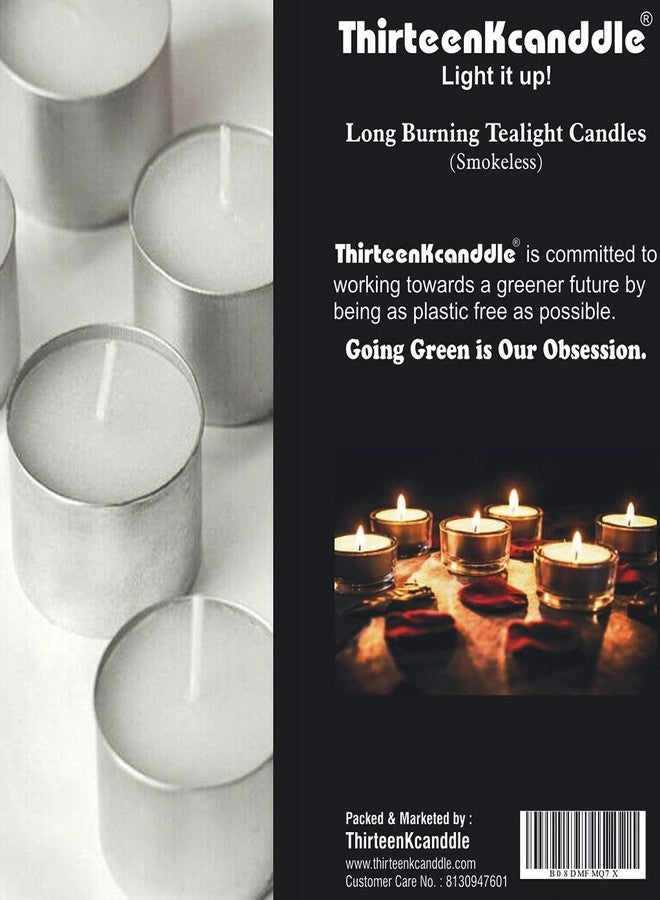 ThirteenKcanddle Refined Wax Tea Light Candles Tealight Long Burning 7 Hours Pack of 13, 130 Pcs Unscented White (130) - Image 5
