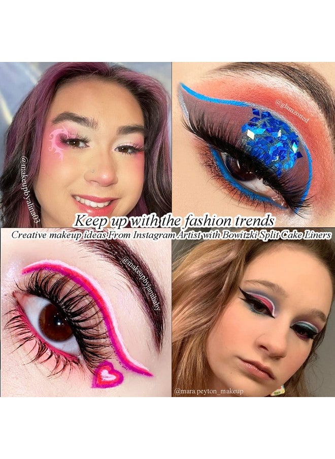 Water Activated Eyeliner Palette Graphic Eye Liner Smudge Proof Hydra Liner4 Colors (Red)
