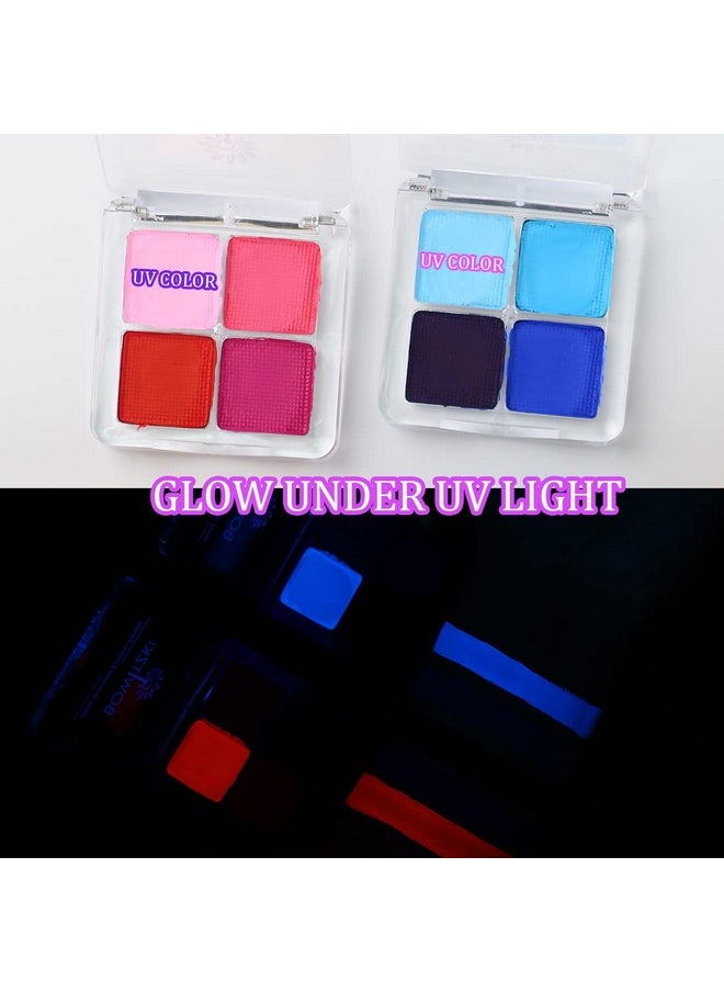 Water Activated Eyeliner Palette Graphic Eye Liner Smudge Proof Hydra Liner4 Colors (Red)