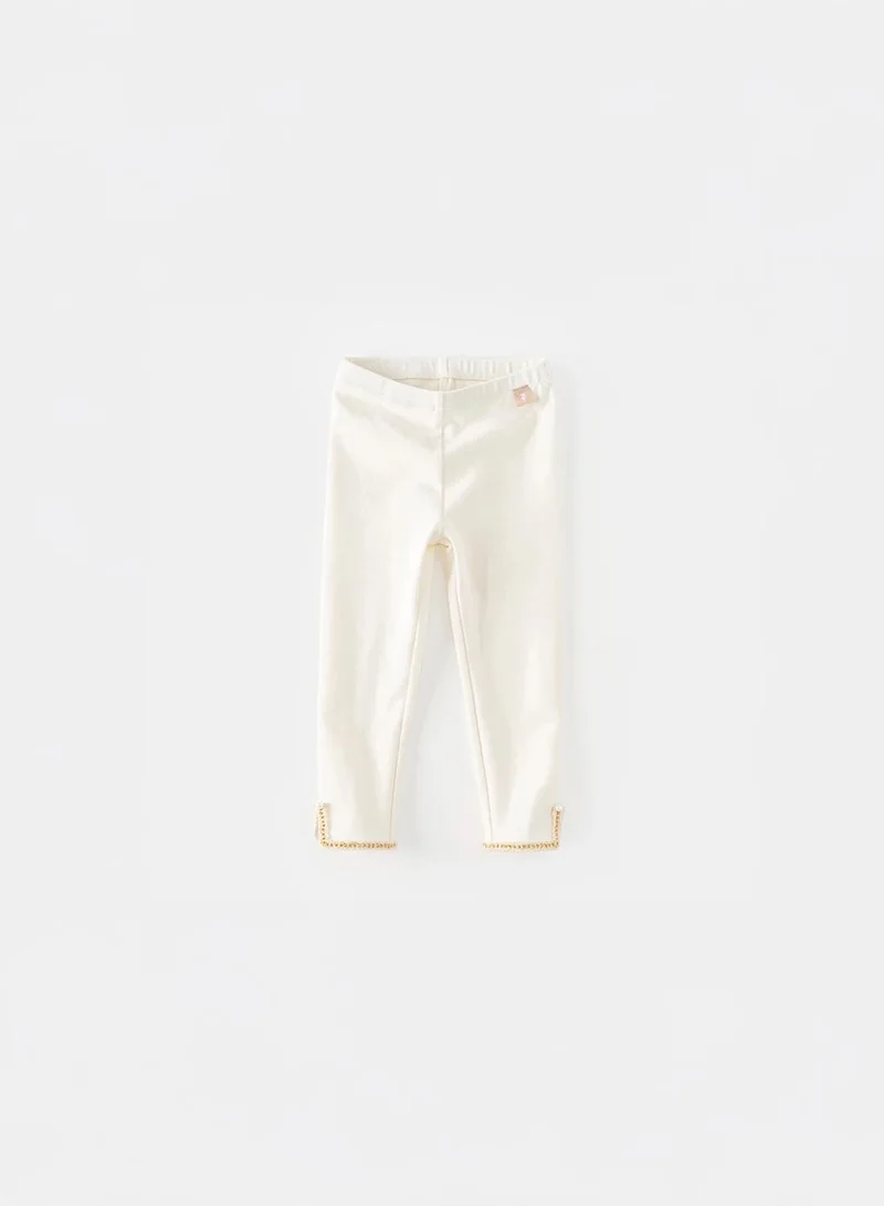 Dave & Bella Off White Leggings