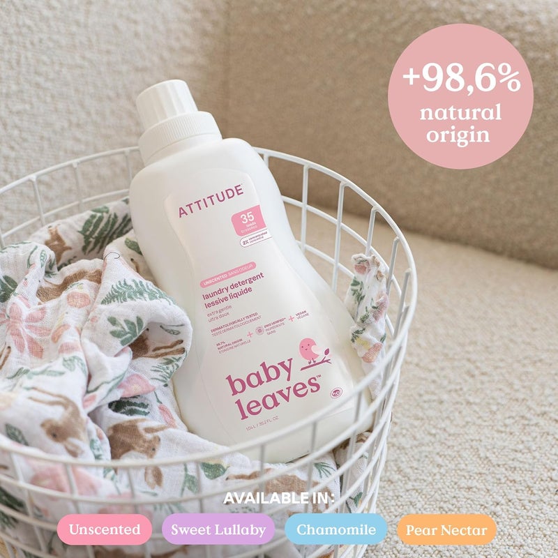 ATTITUDE Laundry Detergent, Natural & Hypoallergenic, Soothing Chamomile, 35 Loads, 1.05 L - Image 2