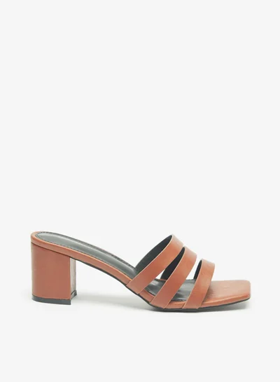 فلورا بيلا من شو إكسبرس Womens Solid Slip On Strap Sandals With Block Heels By Shoexpress