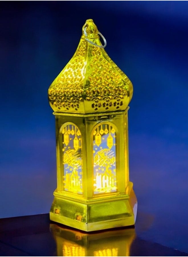 Ramadan Decorative LED Light Lanterns Gold Color Light