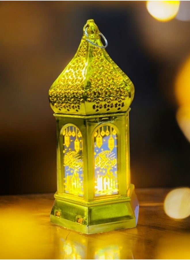 Ramadan Decorative LED Light Lanterns Gold Color Light