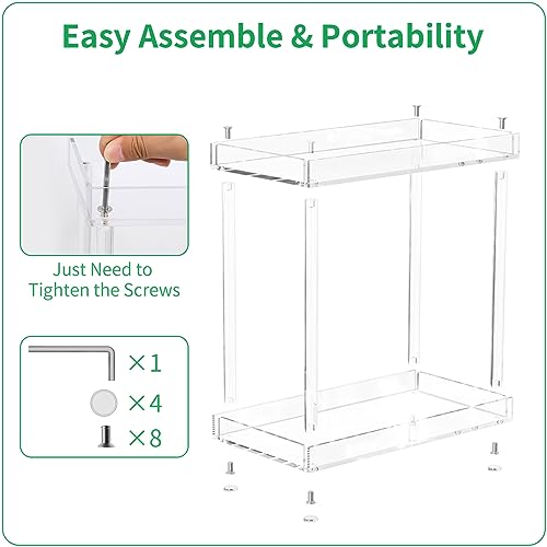 NPPLUS Acrylic Bathroom Counter Organizer, 2-Tier Tray Vanity Counter Organizer, Home Storage Holder for Makeup, Cosmetics & Perfume - Image 5
