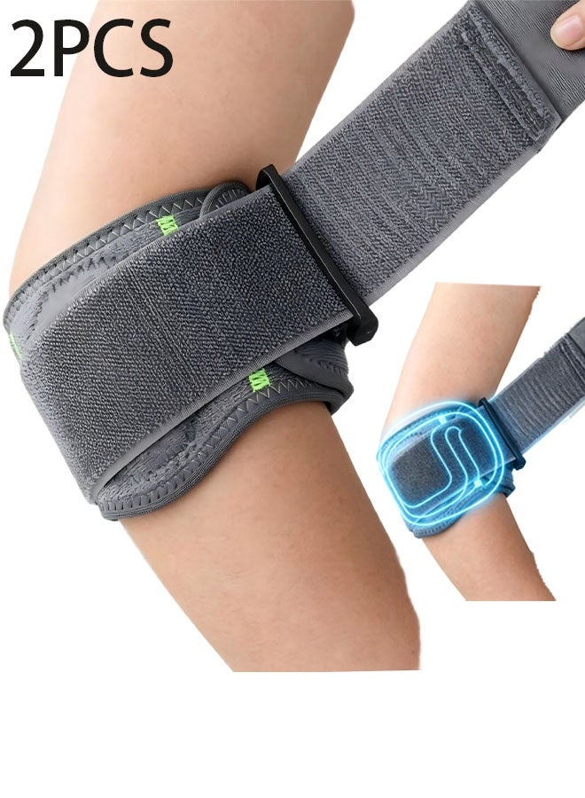 Happy D 2pcs Tennis Elbow Braces for Tendonitis and Tennis Elbow, Tennis Golfers Elbow Support Arm Band Pain Relief, Neoprene Wraps Tennis Elbow Support Band Relief，Suitable for men and women - Image 1