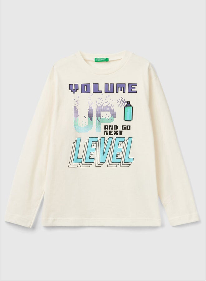 بينيتون تيشيرت أولاد مطبوع برقبة دائرية - Image 4