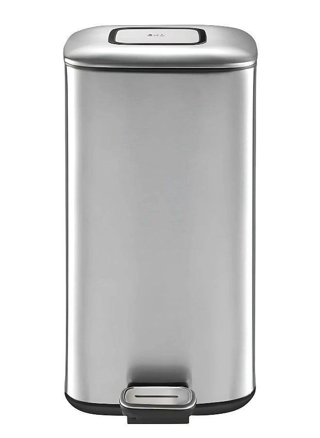 EKO - REGENT SERIES | Pedal Trash & Garbage Bin | Brushed Stainless Steel | Soft-Close Lid | Fingerprint-Resistant | Ideal for Bathrooms and Small Space - 20 Liters - Image 1