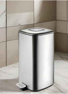 EKO REGENT SERIES | Pedal Trash & Garbage Bin | Brushed Stainless Steel | Soft-Close Lid | Fingerprint-Resistant | Ideal for Bathrooms and Small Space - 20 Liters  - Image 3