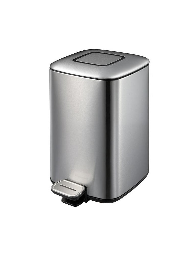 EKO - REGENT SERIES | Pedal Trash & Garbage Bin | Brushed Stainless Steel | Soft-Close Lid | Fingerprint-Resistant | Ideal for Bathrooms and Small Space - 20 Liters - Image 1